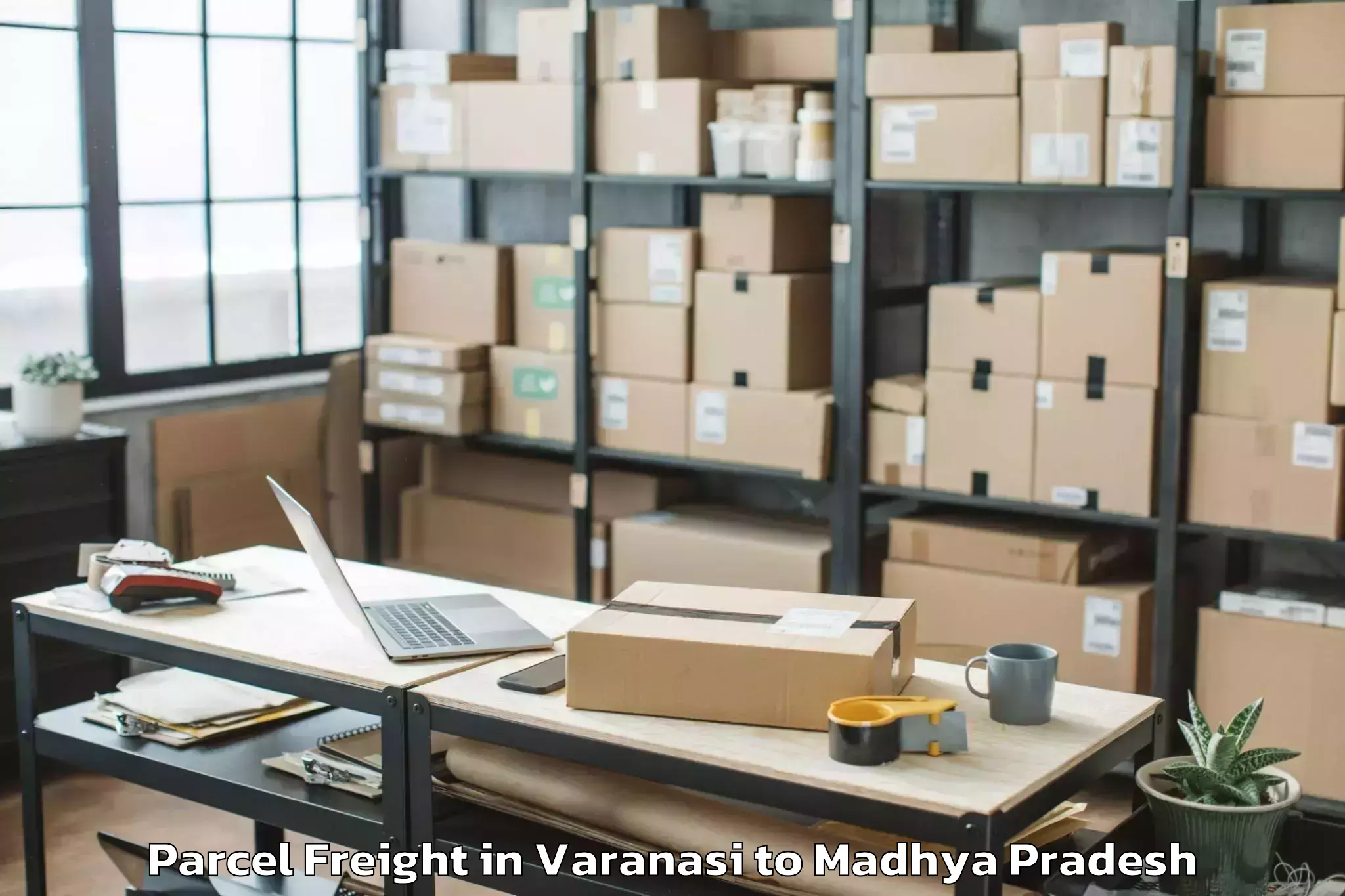 Get Varanasi to Parasia Parcel Freight